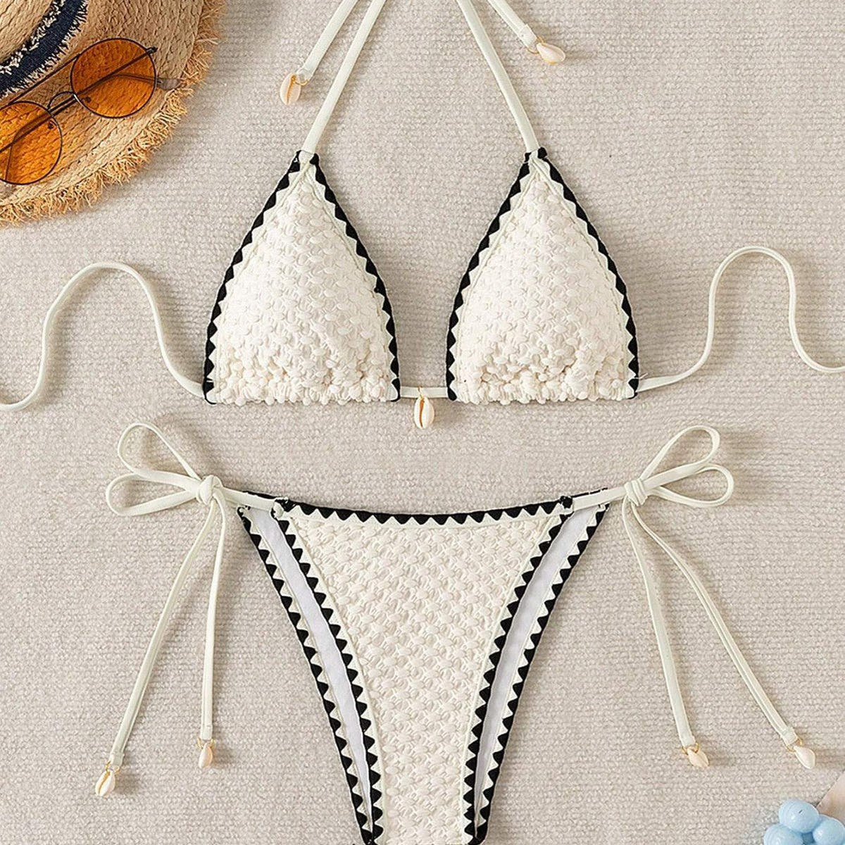 Bikini with Triangle Cut and Adjustable Straps for Women