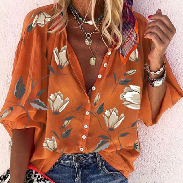 Blouse with Vibrant Prints for Women