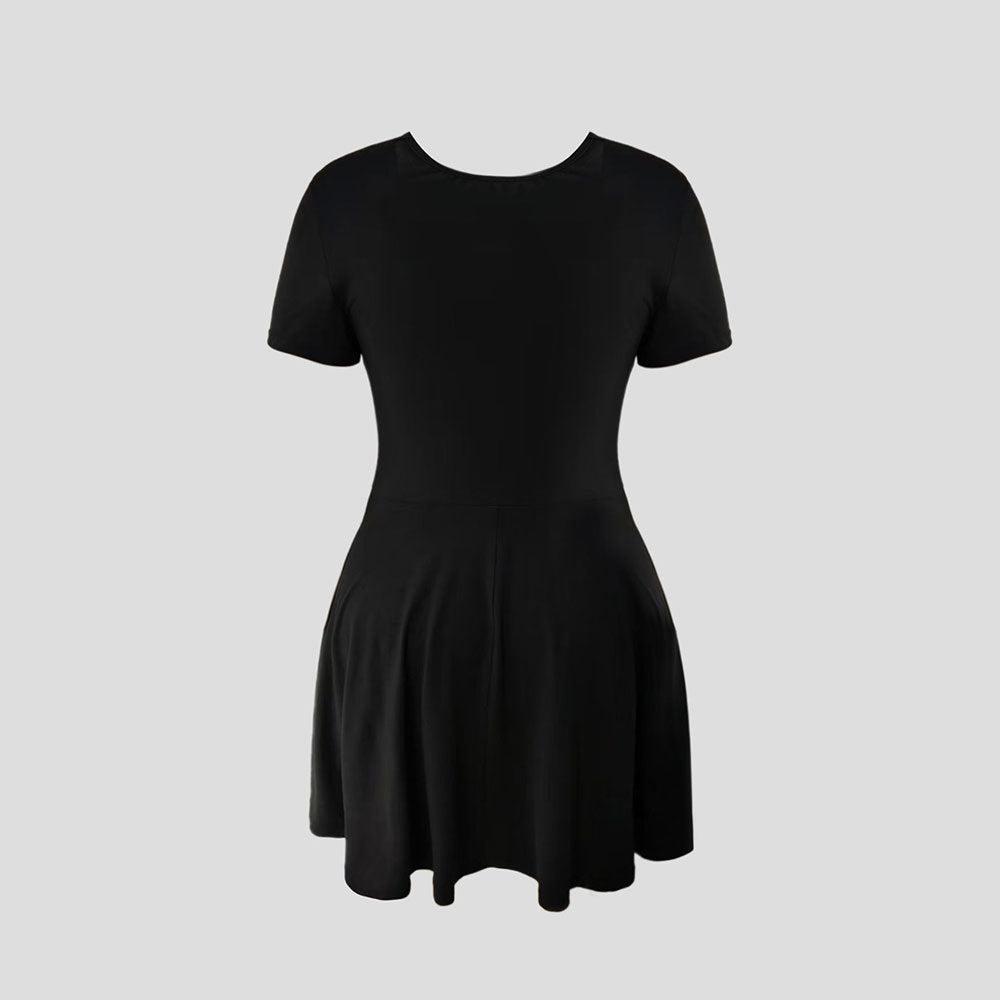 Cocktail Dress with Bow Detail and Fitted Waist for Women