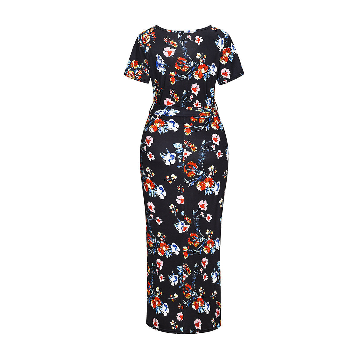 Floral Dress with Wrap Design for Women