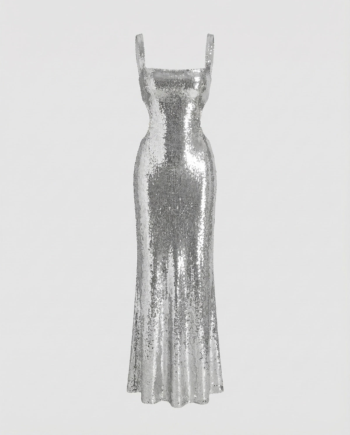 Formal Dress with Sequins and Side Cut-Outs for Women