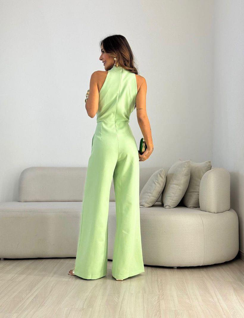 Jumpsuit with Wide Legs and Belted Waist for Women
