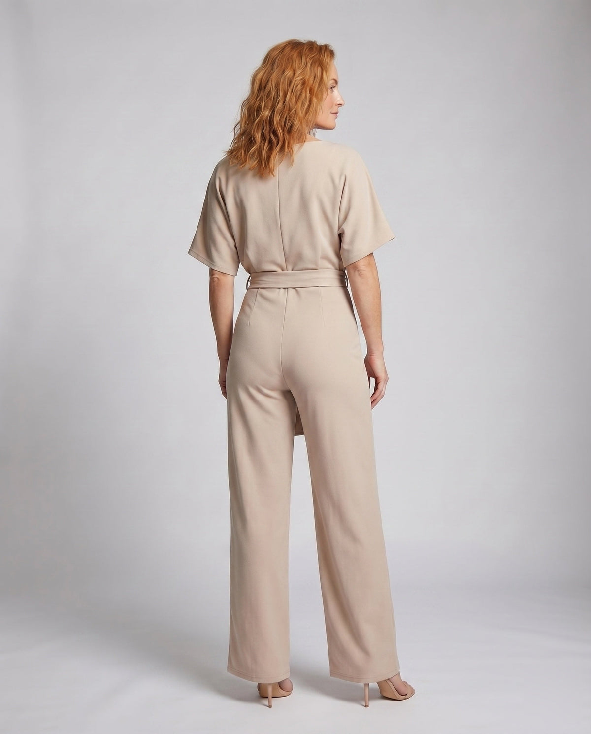 Jumpsuit with Wide Legs and Waist Tie for Women