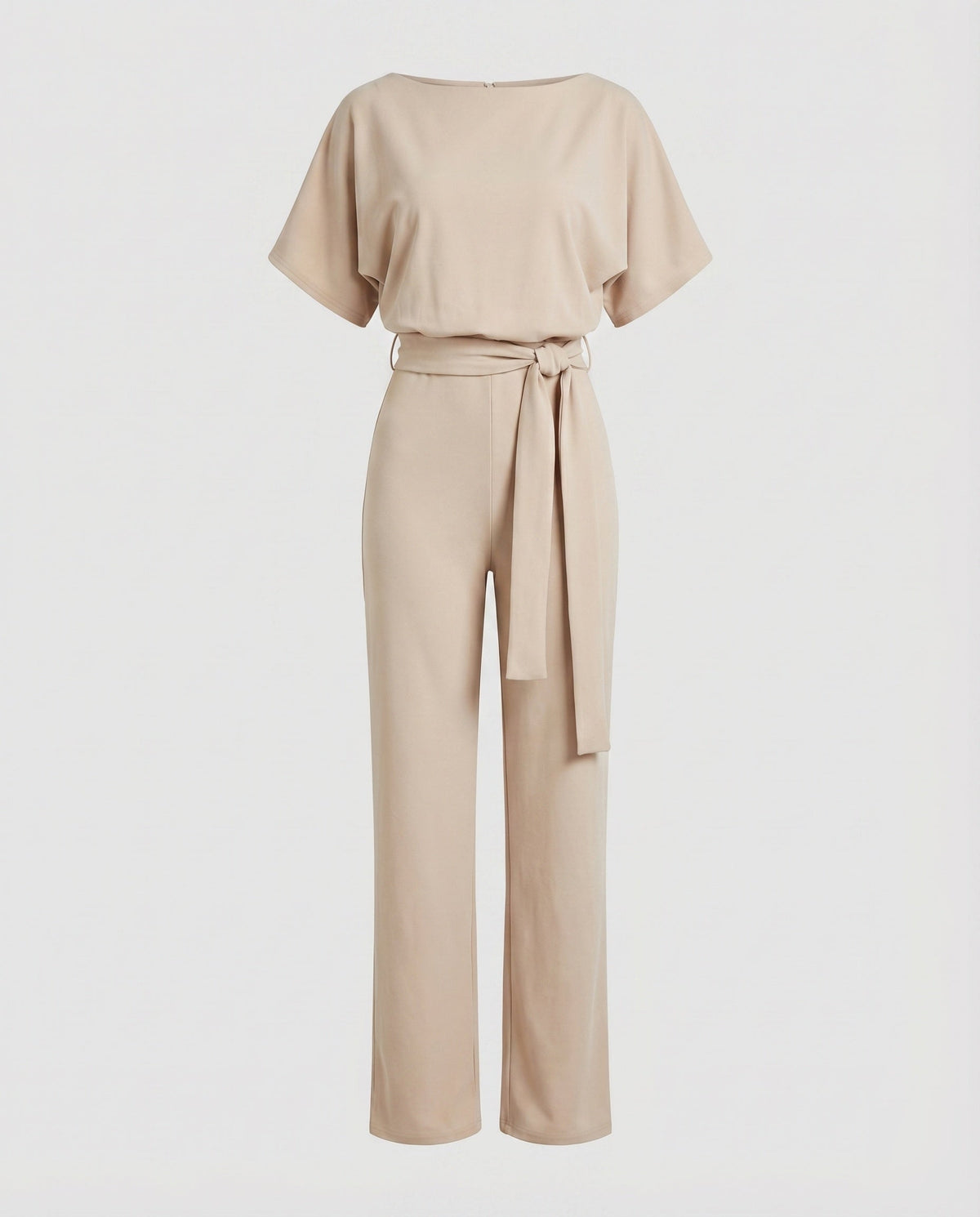 Jumpsuit with Wide Legs and Waist Tie for Women