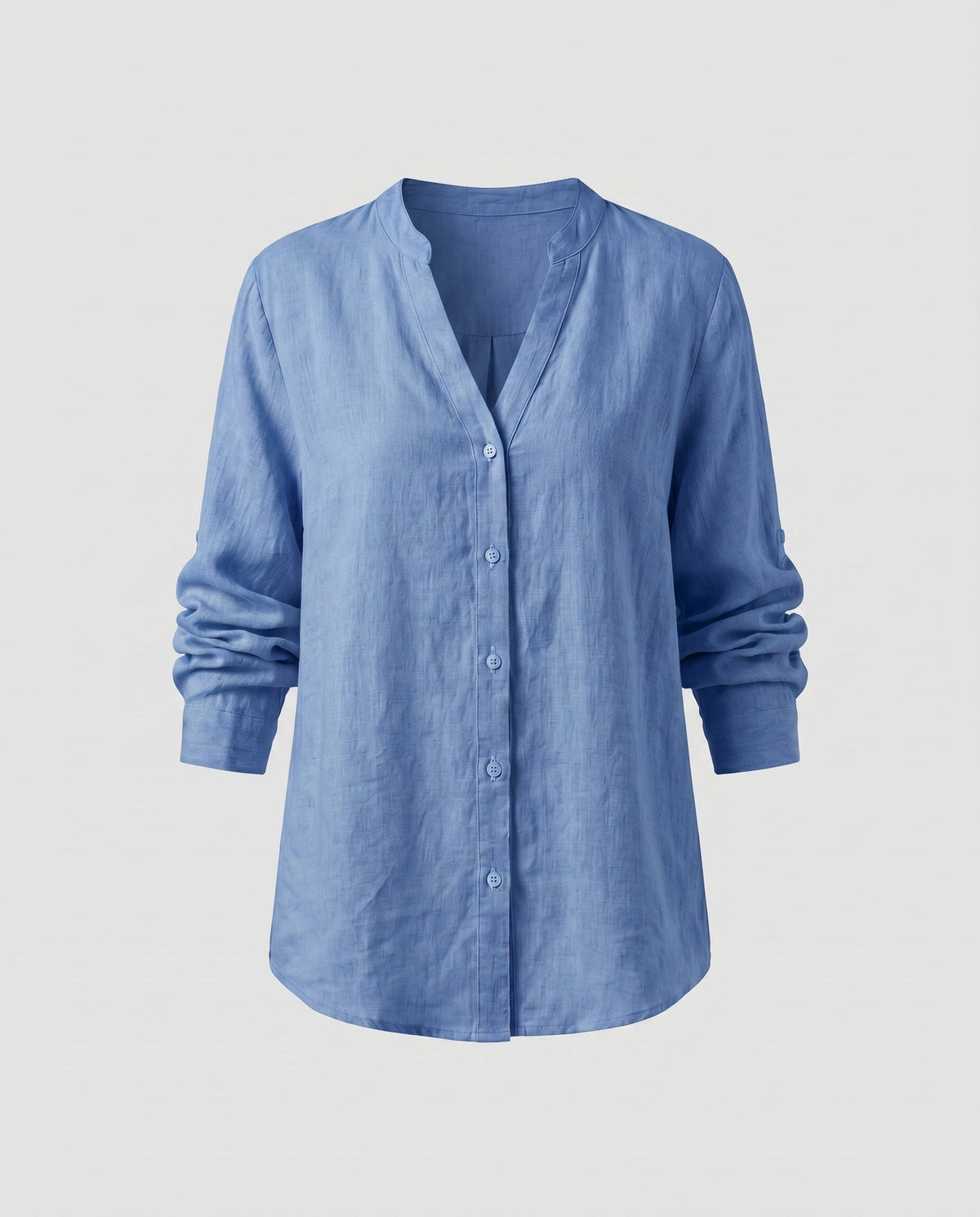 Long Sleeve Top with V-Neck and Relaxed Fit for Women