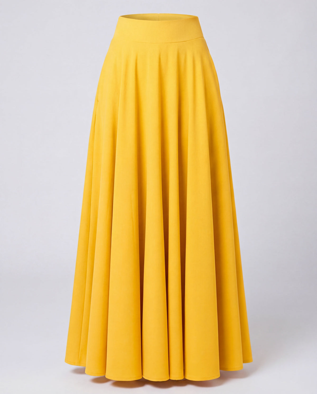 Maxi Skirt with Circle Cut and Wide Waist Panel for Women