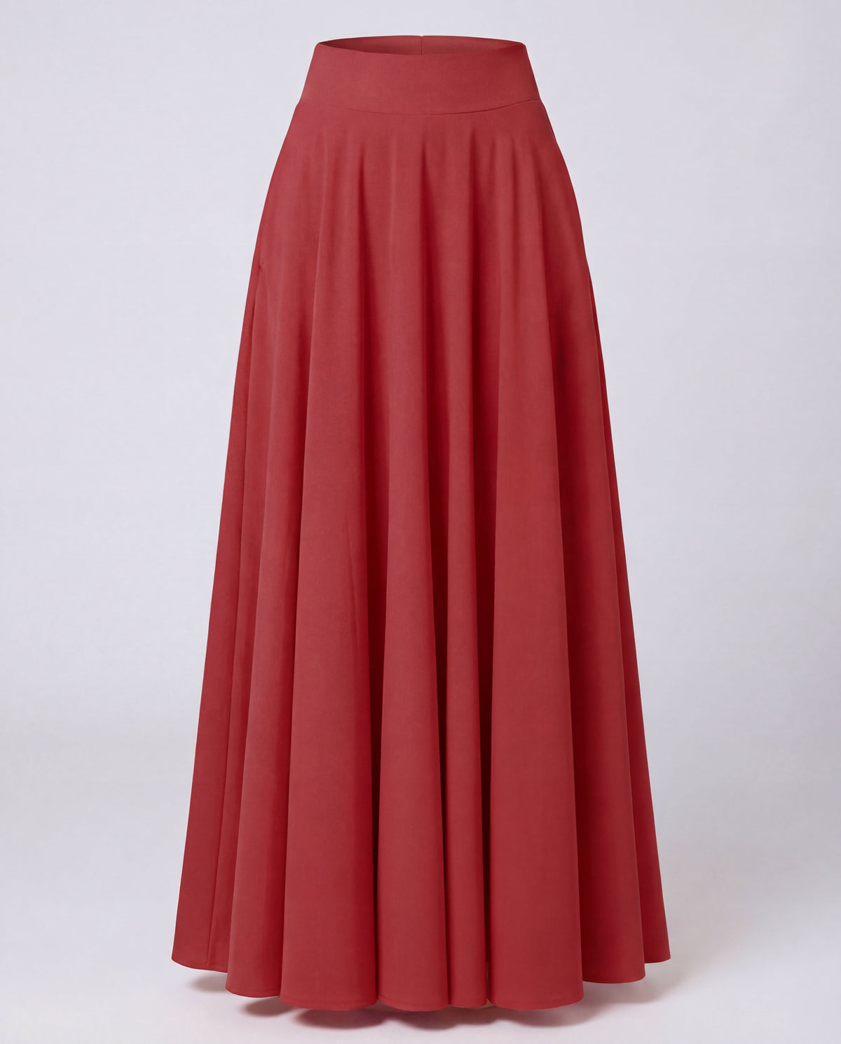 Maxi Skirt with Circle Cut and Wide Waist Panel for Women