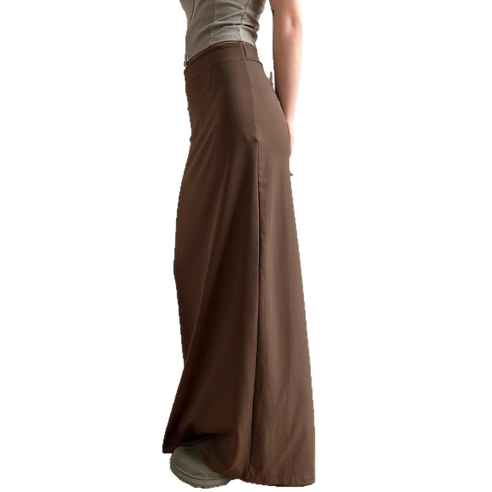 Maxi Skirt with High Waist and Straight Cut for Women