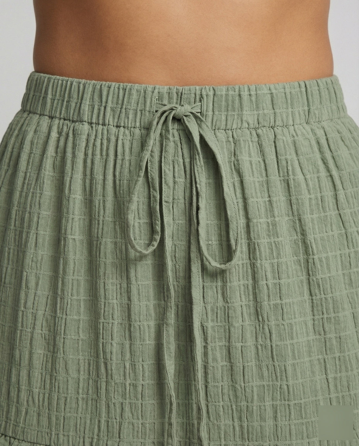 Maxi Skirt with Ruffled Tiers and Drawstring for Women