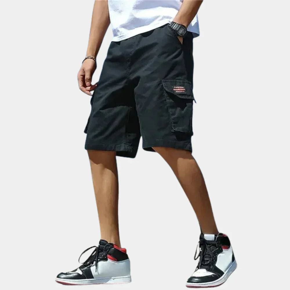 Men's Cargo Shorts Loose Fit, Knee-Length with Drawstring