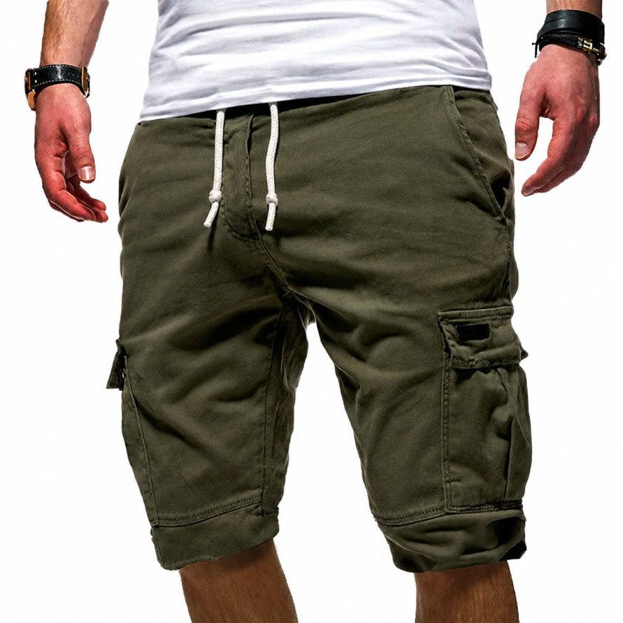 Men's Cargo Shorts Relaxed Fit, Knee-Length with Drawstring