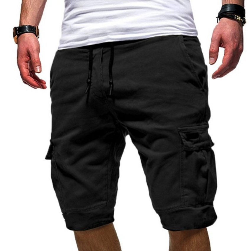 Men's Cargo Shorts Relaxed Fit, Knee-Length with Drawstring