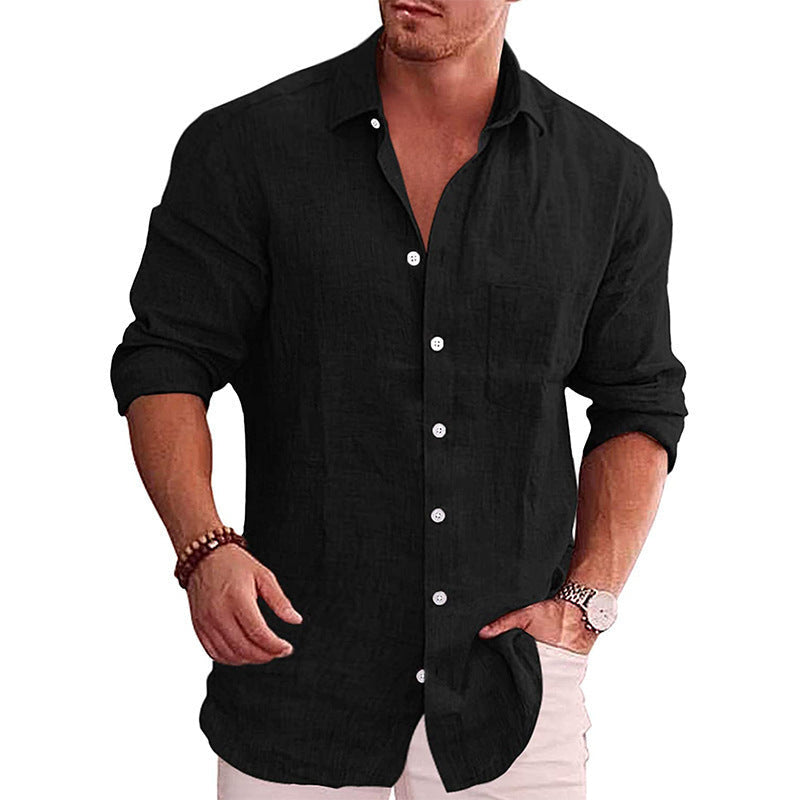 Men's Linen Shirts in Lightweight Cotton Blend, Regular Fit