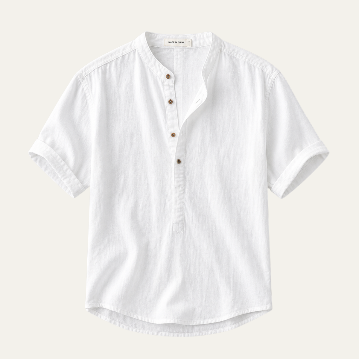 Men's Linen Shirts, Lightweight Blend, Relaxed Fit, Short Sleeves