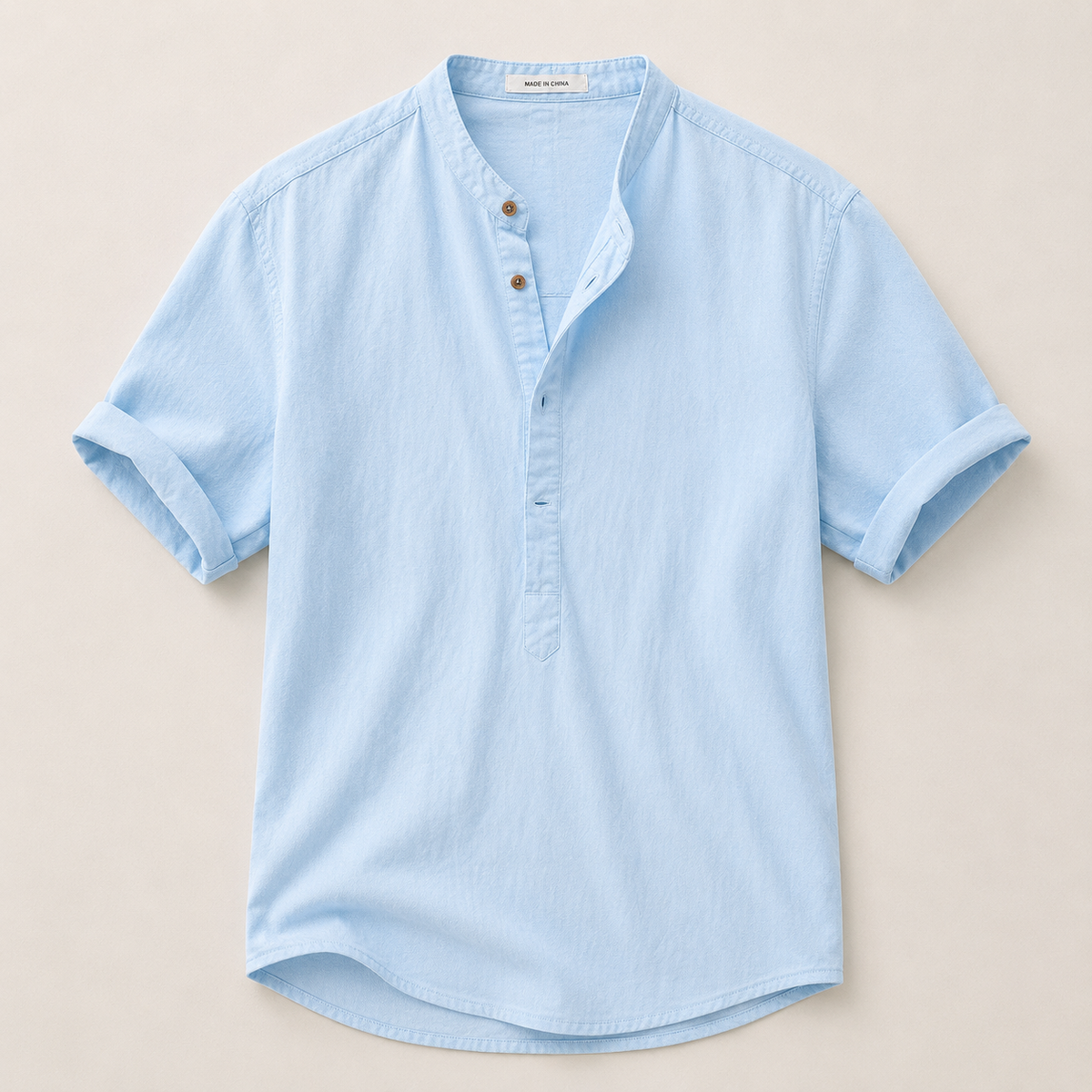 Men's Linen Shirts, Lightweight Blend, Relaxed Fit, Short Sleeves