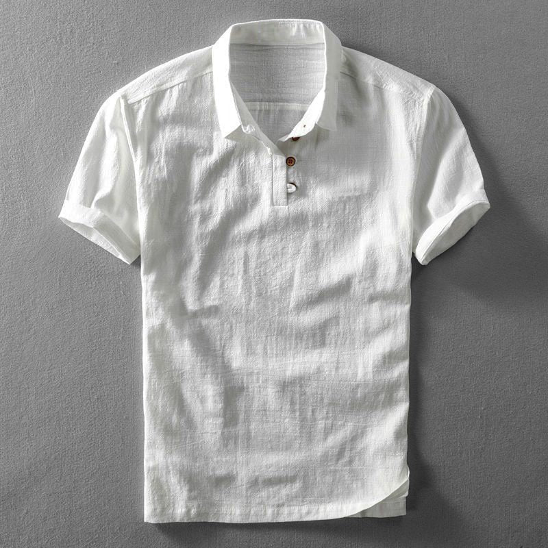 Men's Polo Shirts in Linen, Short Sleeves and Regular Fit