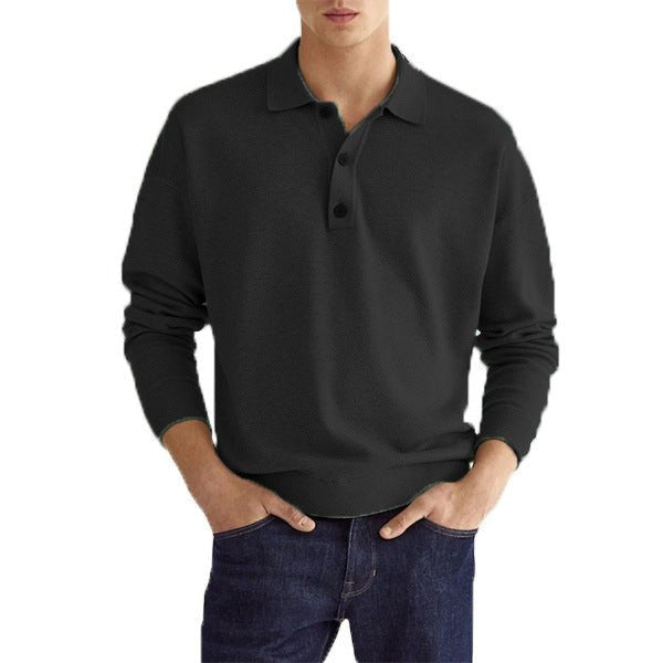 Men's Polo Shirts, Long Sleeve, Relaxed Fit, Smart Casual