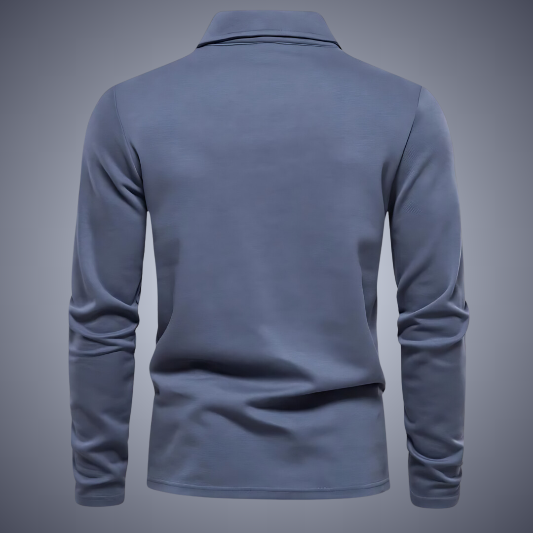 Men's Polo Shirts Non-Iron, Shrink-Resistant, Long Sleeve