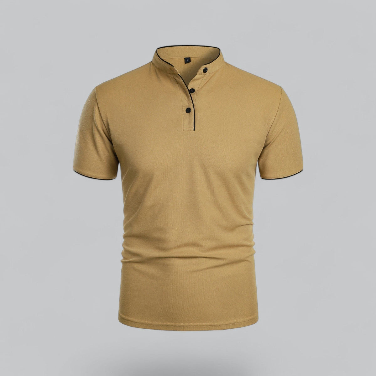 Men's Polo Shirts Relaxed Fit, Short Sleeves and Stand Collar