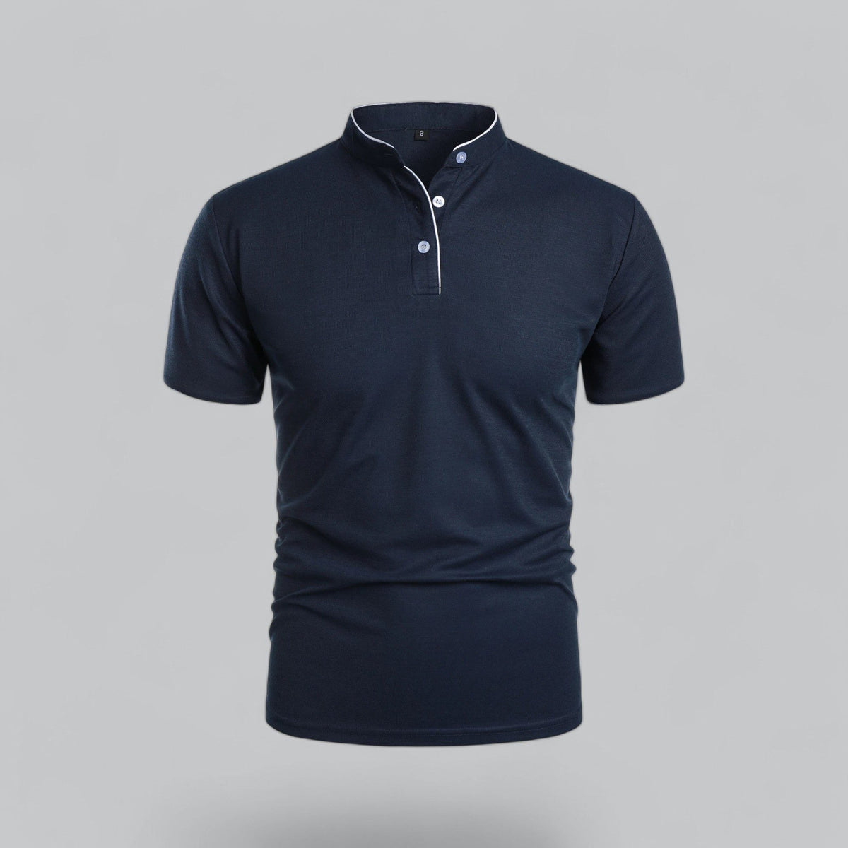 Men's Polo Shirts Relaxed Fit, Short Sleeves and Stand Collar