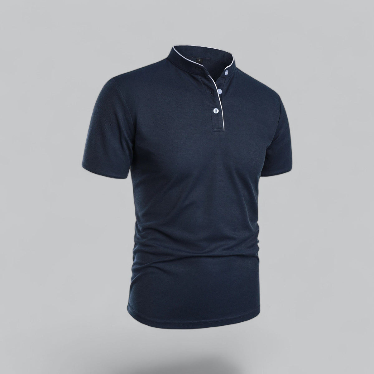 Men's Polo Shirts Relaxed Fit, Short Sleeves and Stand Collar