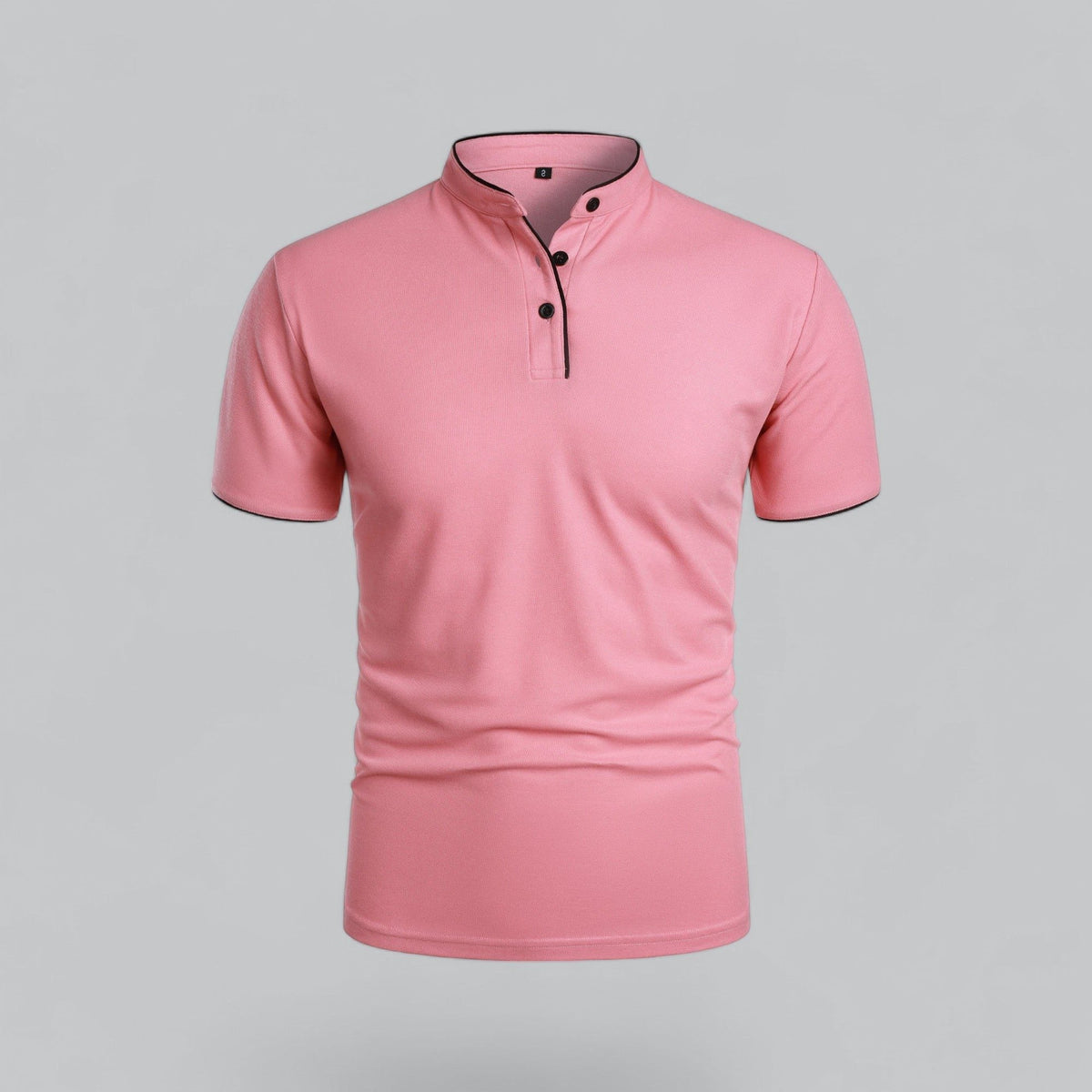 Men's Polo Shirts Relaxed Fit, Short Sleeves and Stand Collar