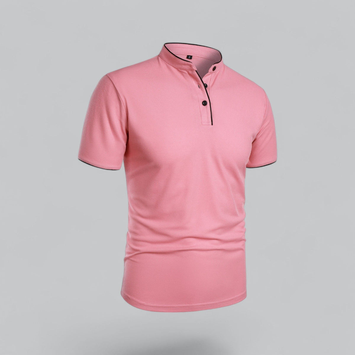 Men's Polo Shirts Relaxed Fit, Short Sleeves and Stand Collar