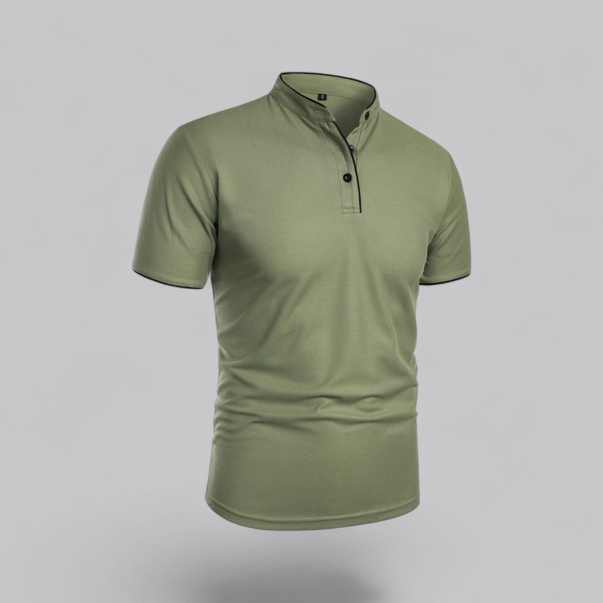 Men's Polo Shirts Relaxed Fit, Short Sleeves and Stand Collar
