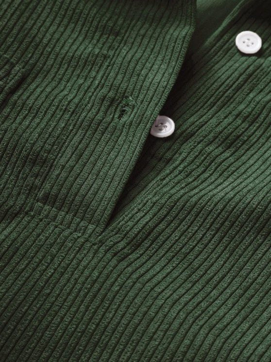 Men's Polo Shirts Ribbed Knit, Long Sleeves and Relaxed Fit