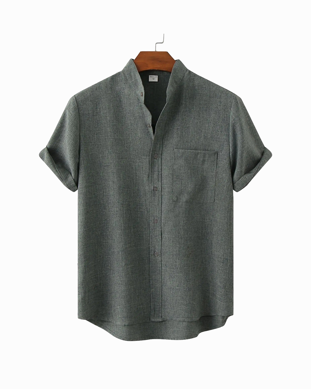 Men's Short Sleeve Shirts, Cotton-Linen Blend, Relaxed Summer Fit