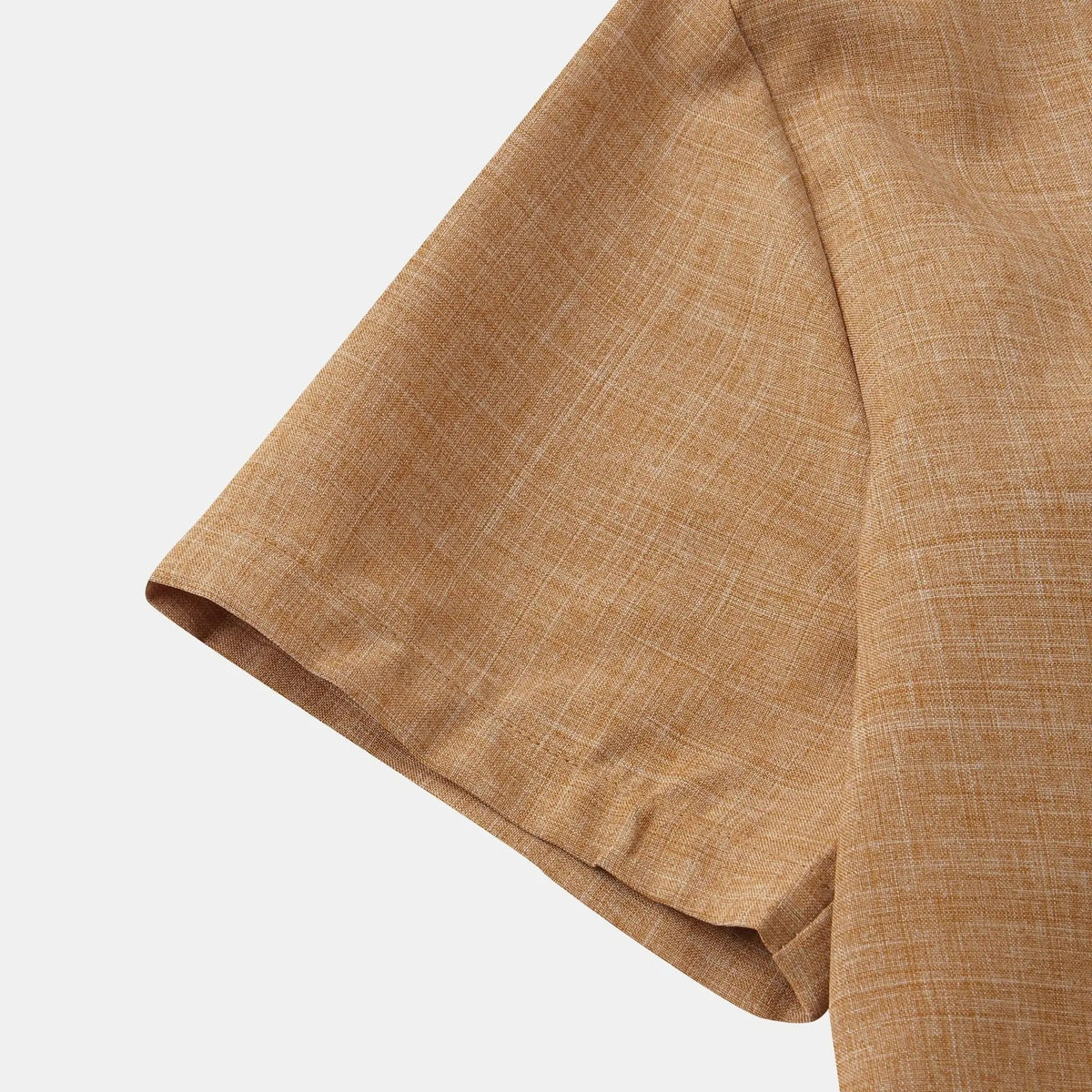 Men's Short Sleeve Shirts, Cotton-Linen Blend, Relaxed Summer Fit
