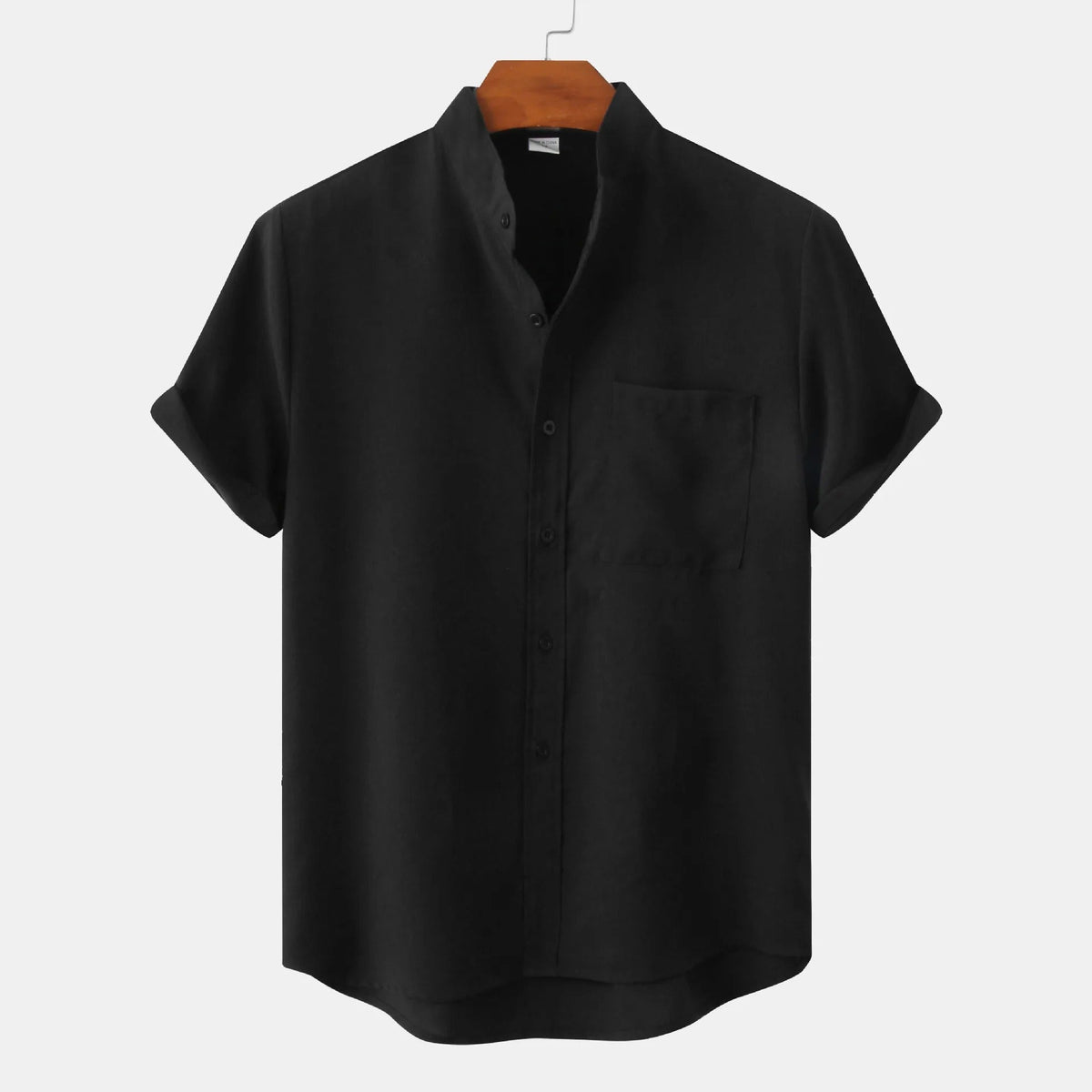 Men's Short Sleeve Shirts, Cotton-Linen Blend, Relaxed Summer Fit