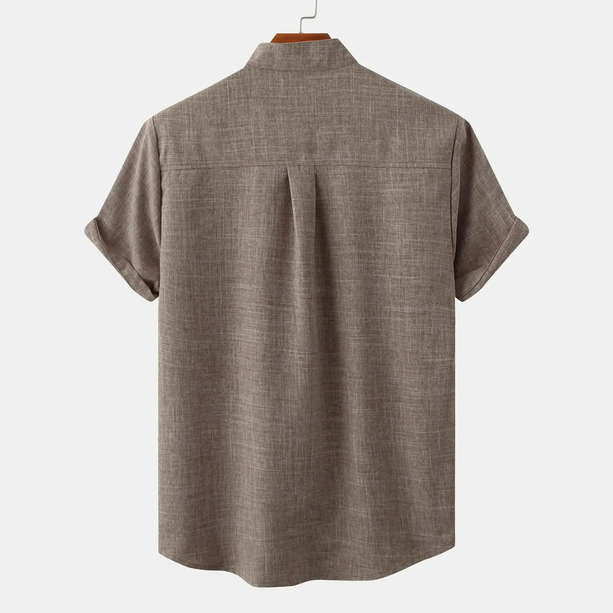 Men's Short Sleeve Shirts, Cotton-Linen Blend, Relaxed Summer Fit