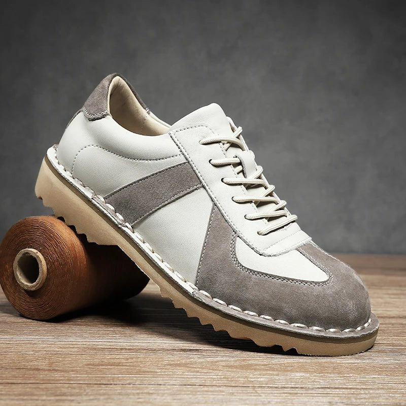 Men's Sneakers Suede and Leather with Chunky Crepe Sole