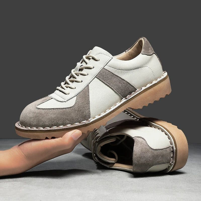 Men's Sneakers Suede and Leather with Chunky Crepe Sole