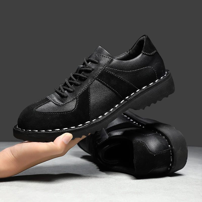 Men's Sneakers Suede and Leather with Chunky Crepe Sole