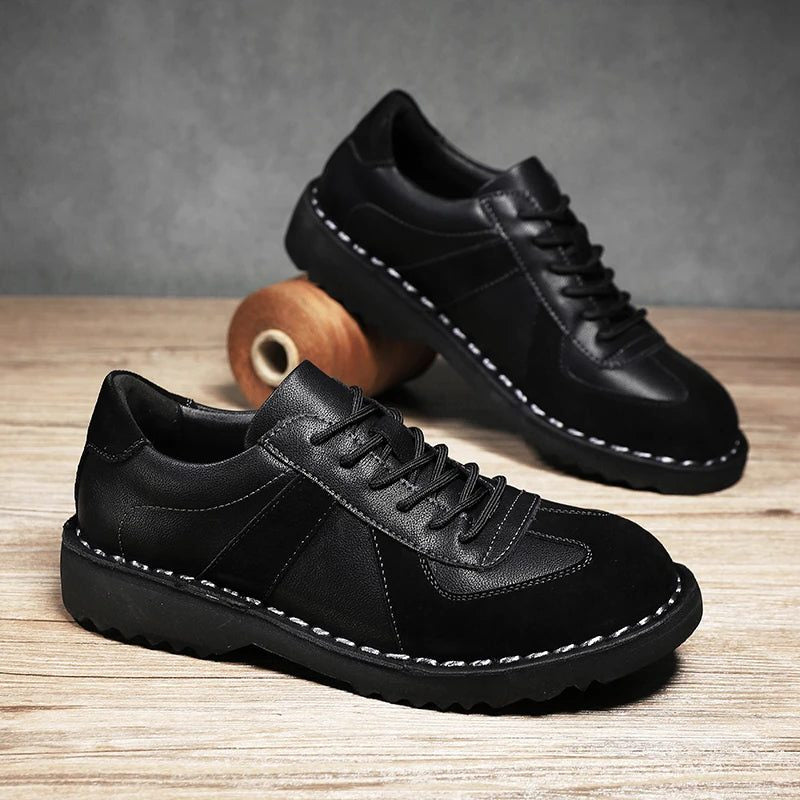 Men's Sneakers Suede and Leather with Chunky Crepe Sole