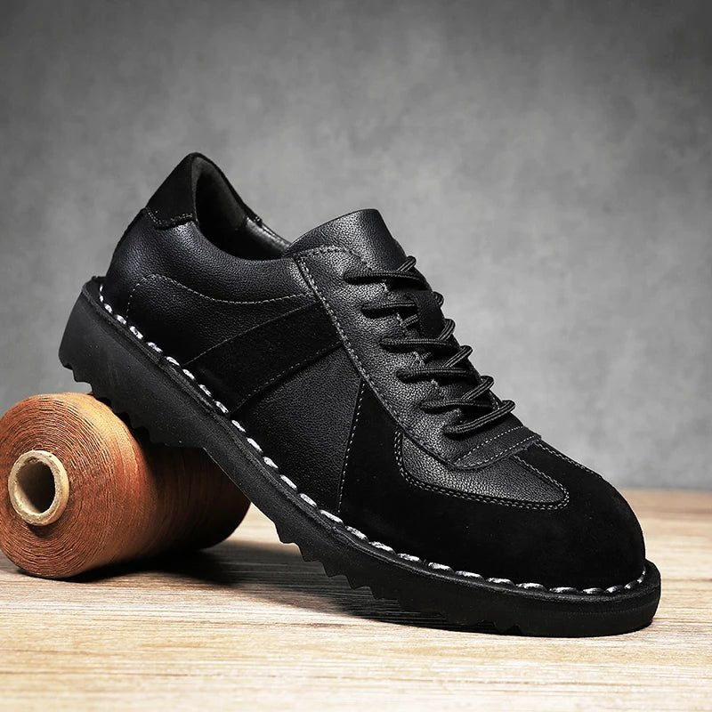 Men's Sneakers Suede and Leather with Chunky Crepe Sole