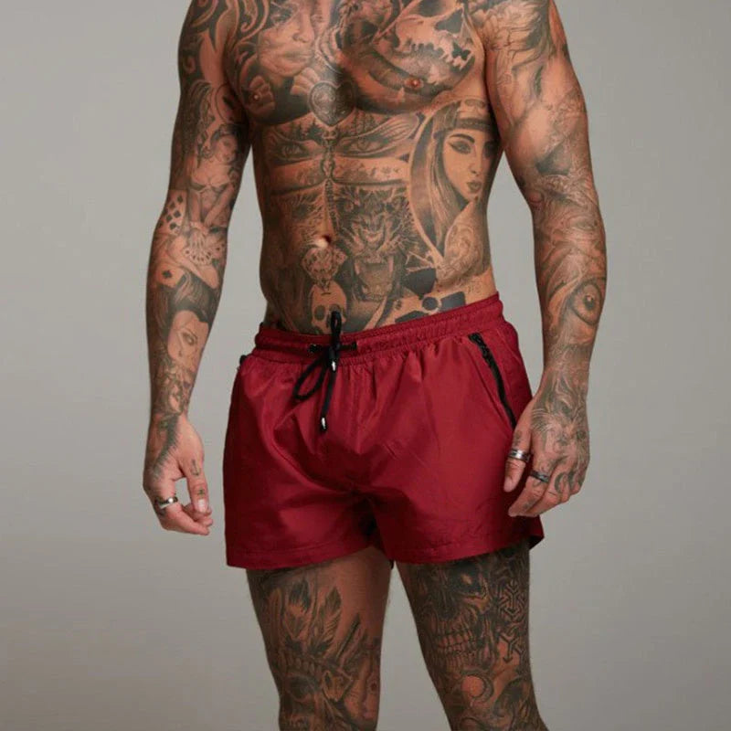 Men's Swim Shorts Quick-Dry Lightweight with Zip Pockets