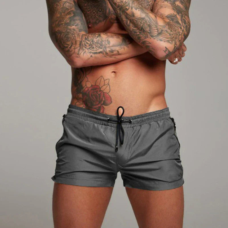 Men's Swim Shorts Quick-Dry Lightweight with Zip Pockets