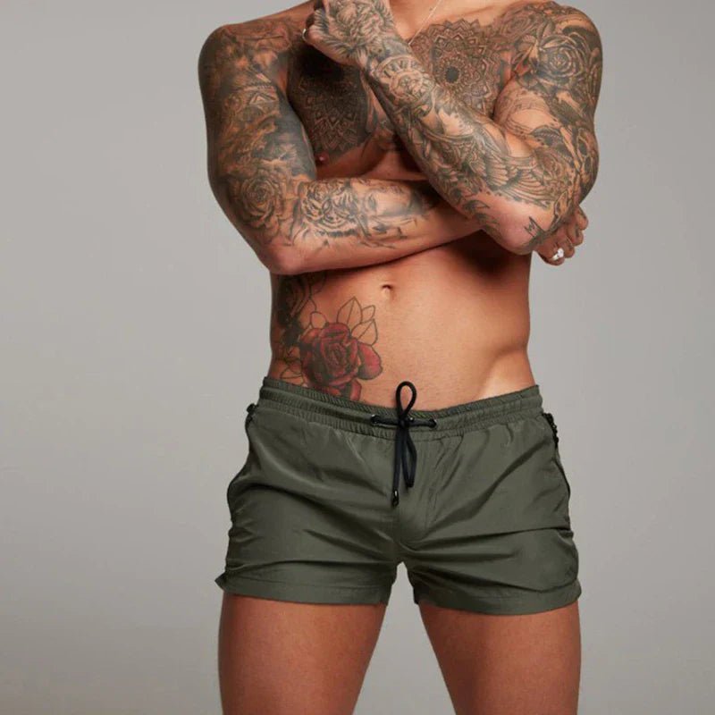 Men's Swim Shorts Quick-Dry Lightweight with Zip Pockets