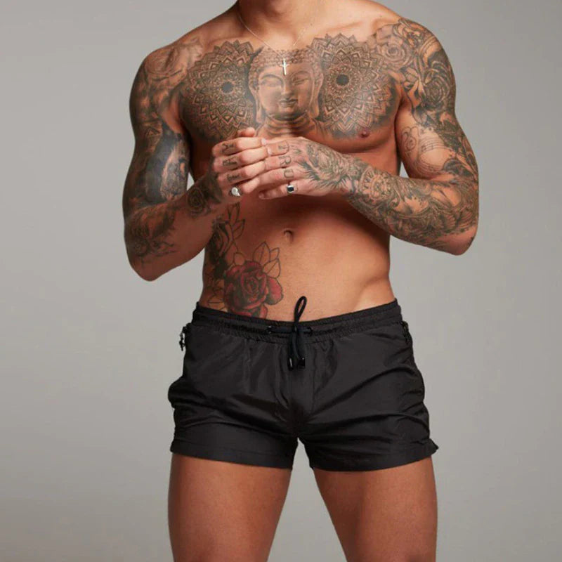 Men's Swim Shorts Quick-Dry Lightweight with Zip Pockets