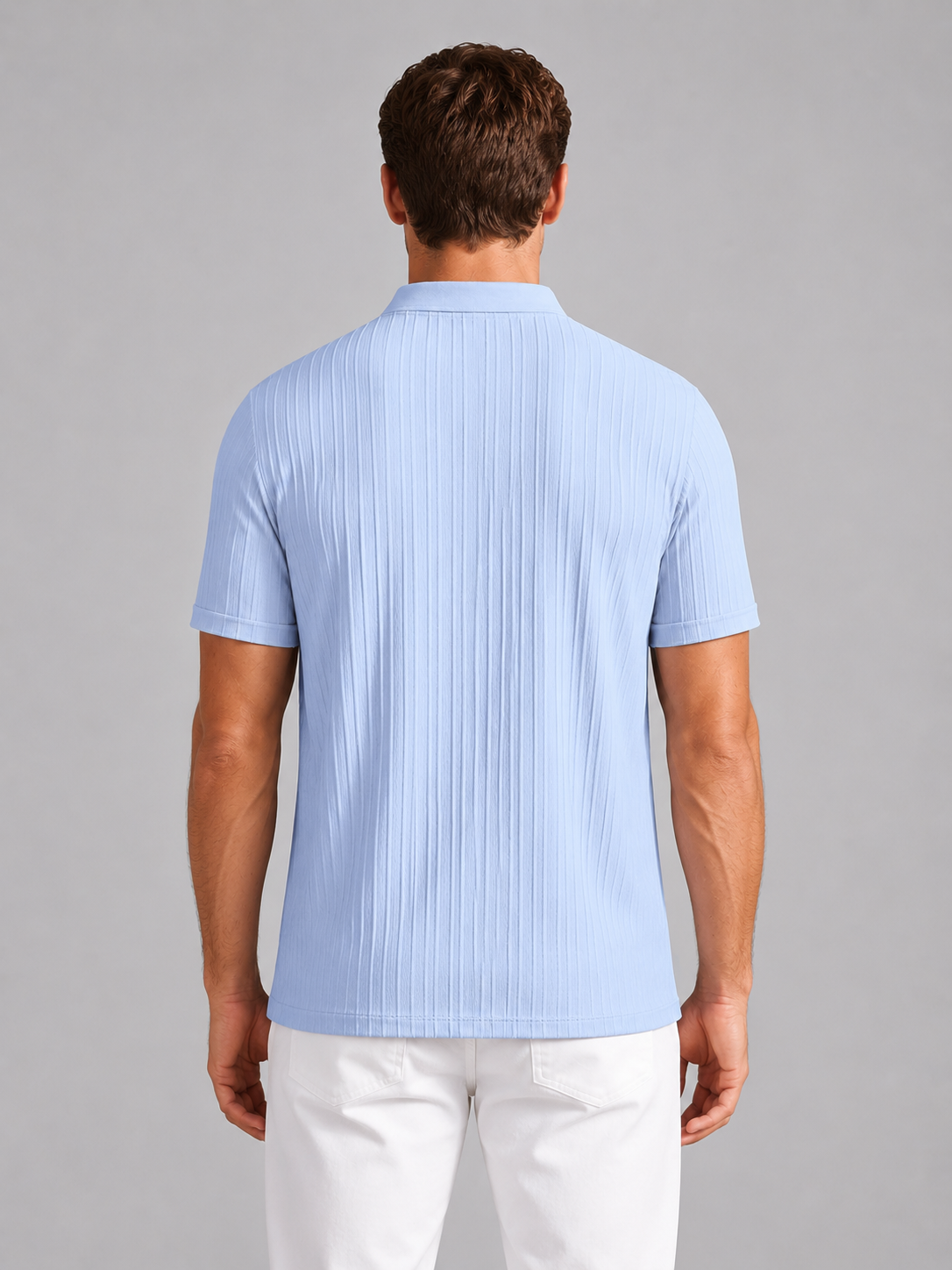 Men's T Shirts, Ribbed Lightweight Henley with Short Sleeves