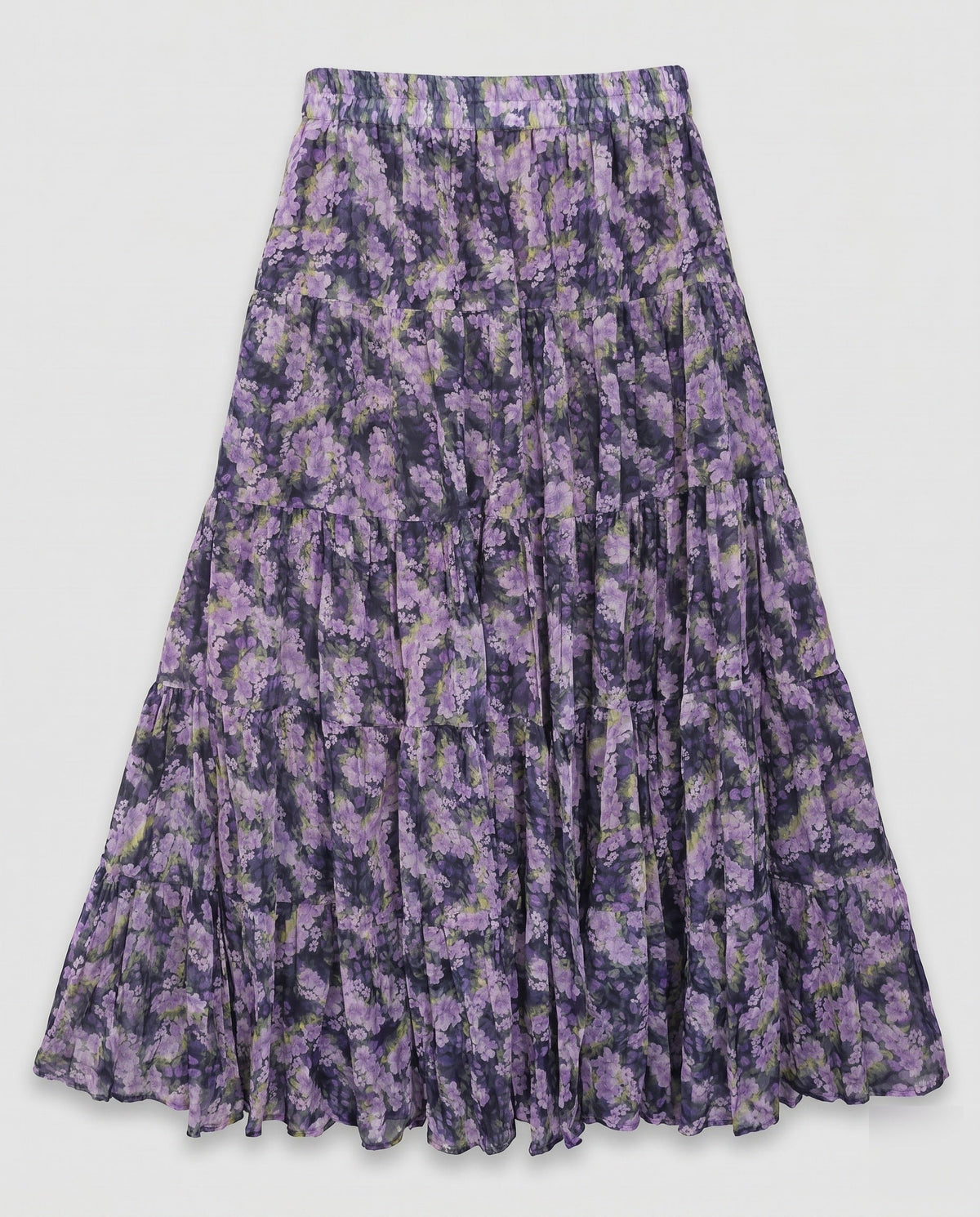 Midi Skirt with Voluminous Pleats for Women