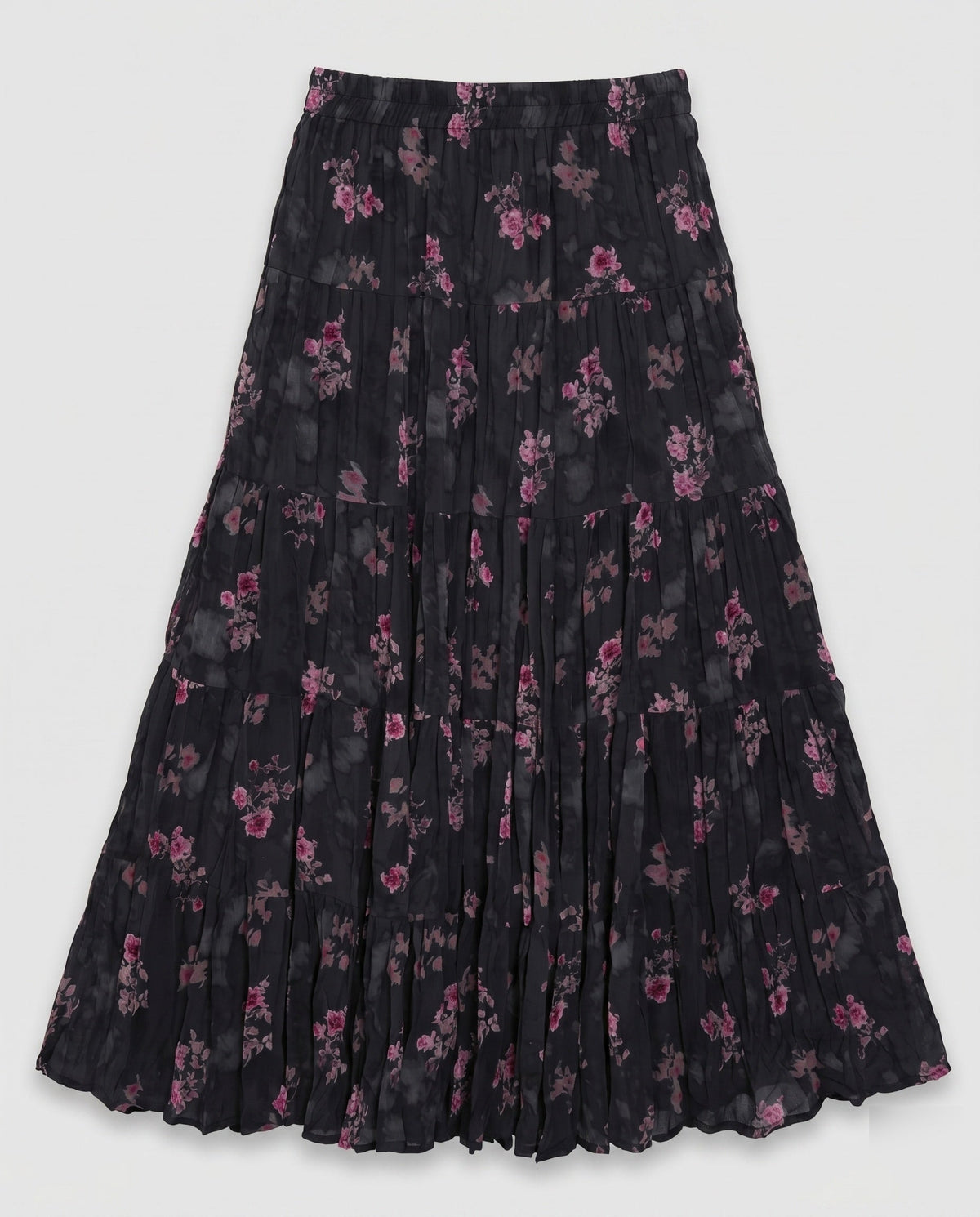 Midi Skirt with Voluminous Pleats for Women