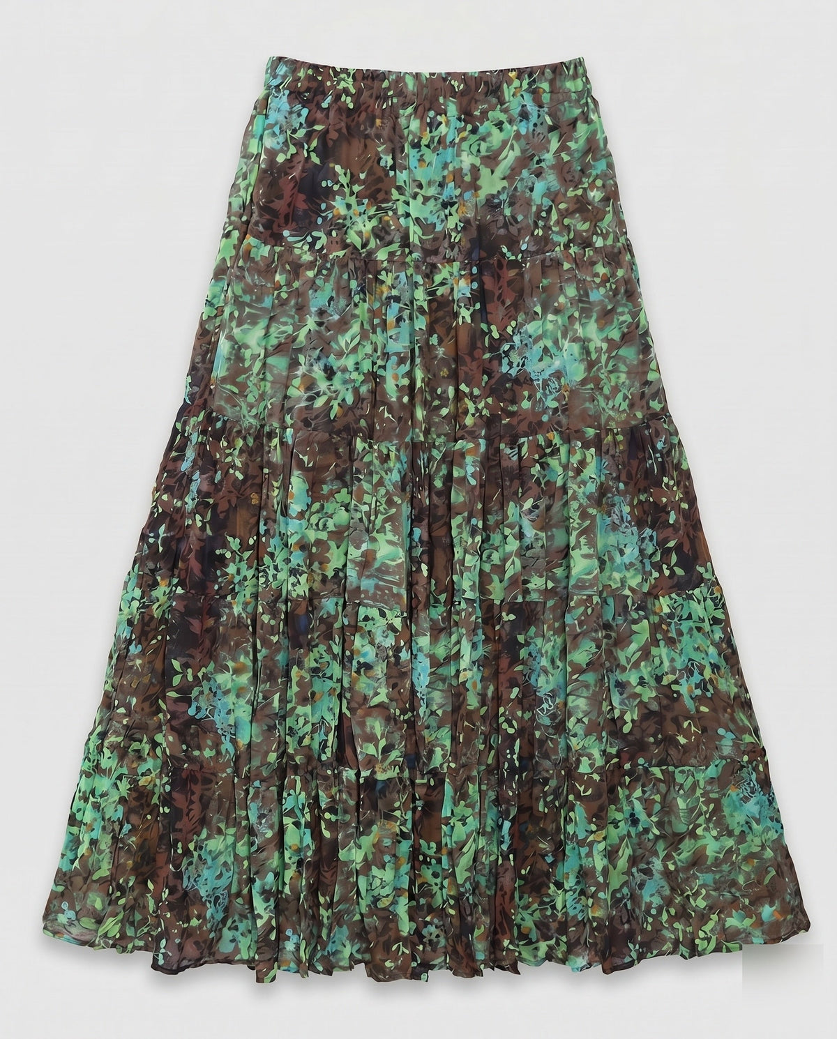 Midi Skirt with Voluminous Pleats for Women
