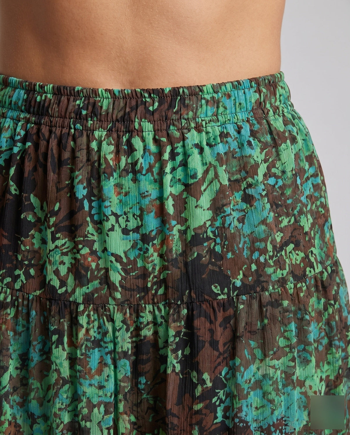Midi Skirt with Voluminous Pleats for Women