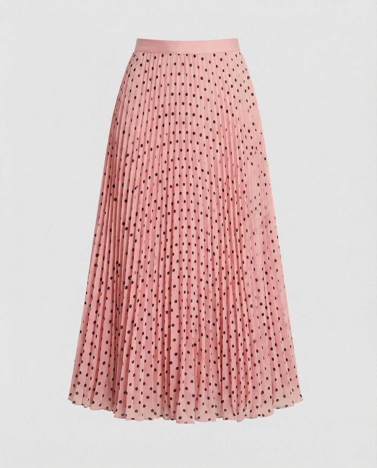 Midi Skirt with Pleats and A-Line Cut for Women