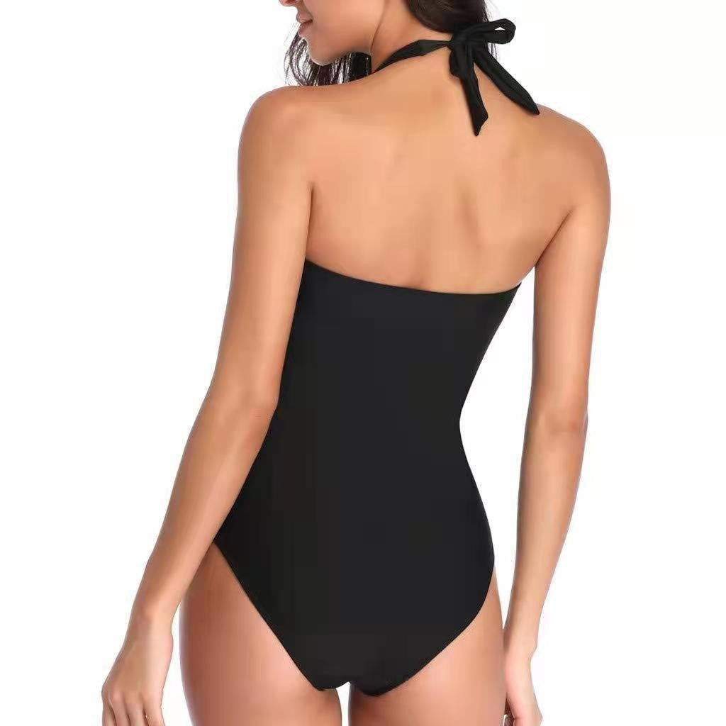 One Piece Swimsuit with Ruching and Adjustable Straps for Women