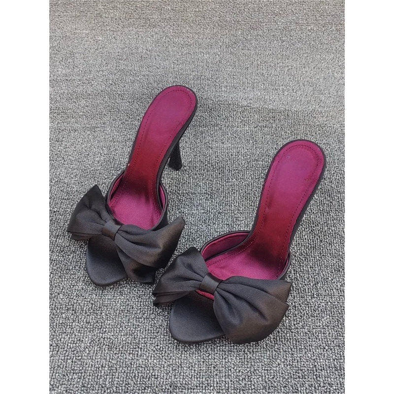 Sandals with High Heels and Bow Details for Women